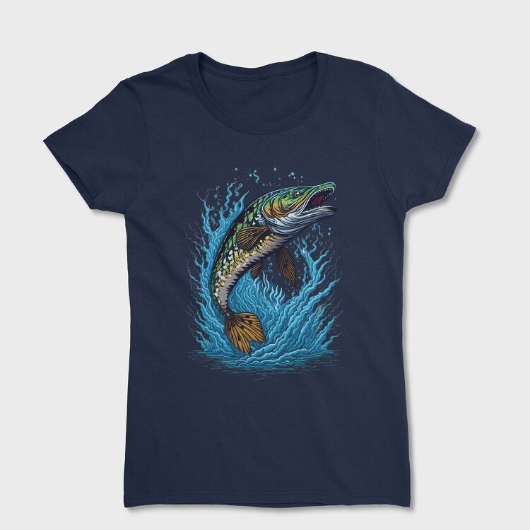 Pike Fish Jump, Women's T-Shirt