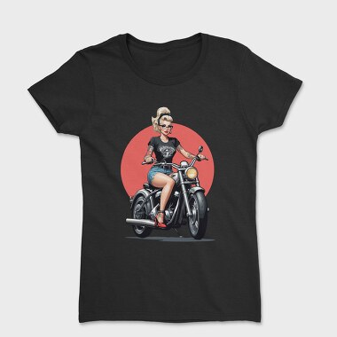 Pin Up Girl Bike, Women's T-Shirt