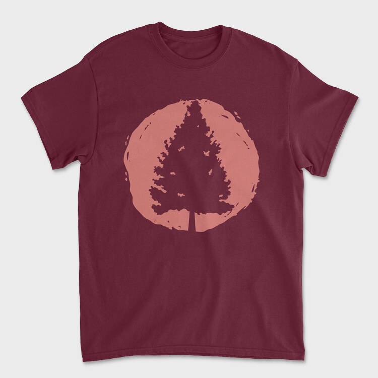 Pine Tree Sunset, Unisex Men's T-Shirt