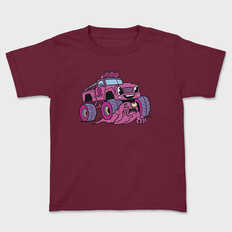 Pink Monster Truck, Kids' T-Shirt