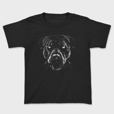 Pitbull Dog Portrait, Kids' T-Shirt