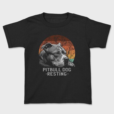 Pitbull Dog Resting, Детска Тениска