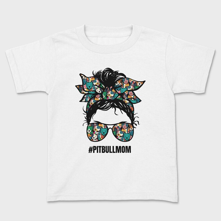 Pitbull Mom, Kids' T-Shirt
