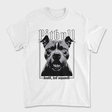 Pitbull Portrait, Unisex Men's T-Shirt