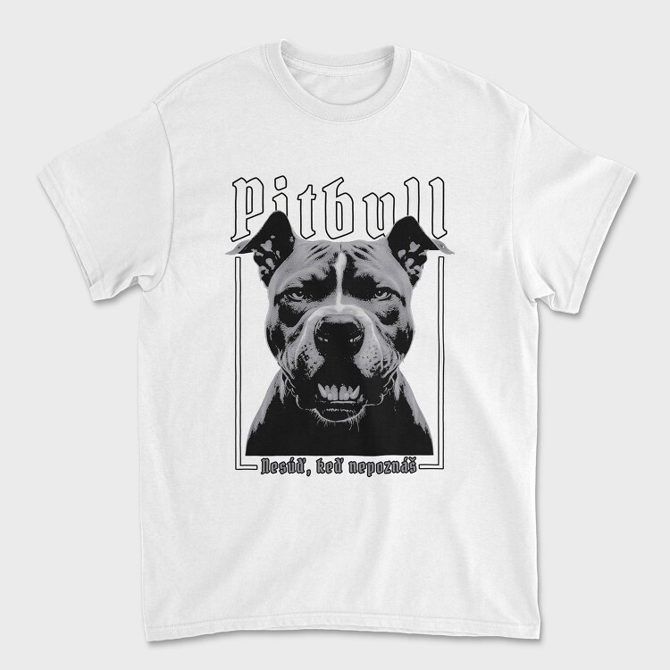 Pitbull Portrait, Unisex Men's T-Shirt