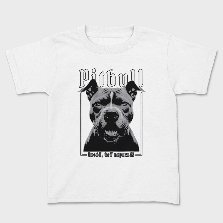 Pitbull Portrait, Kids' T-Shirt
