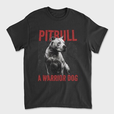 Унисекс Мъжка Тениска, Pitbull Warrior Dog