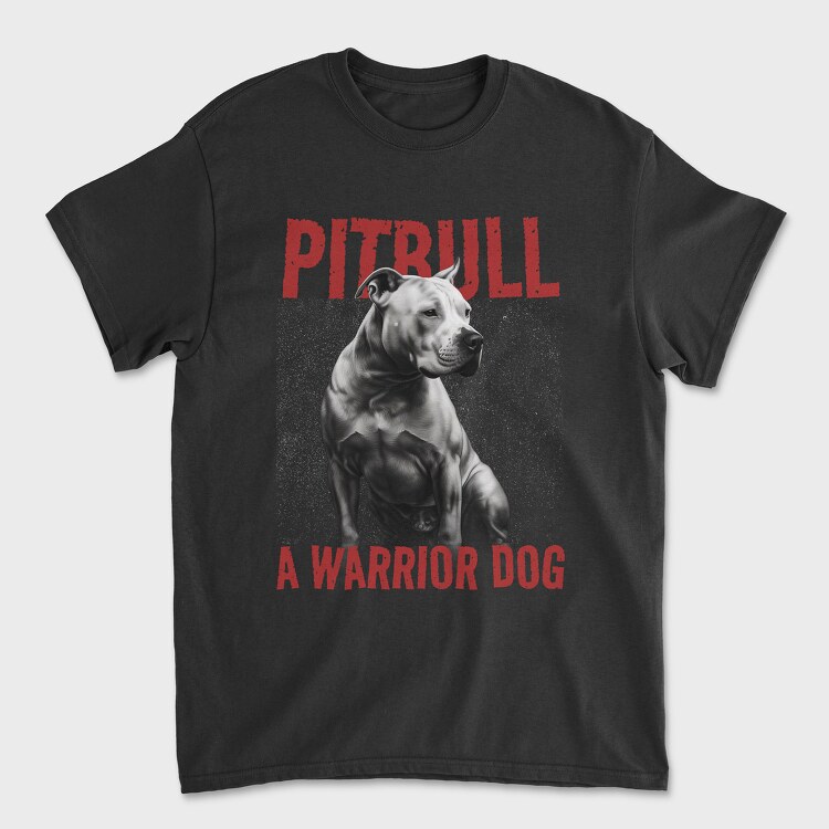 Pitbull Warrior Dog, Unisex Men's T-Shirt