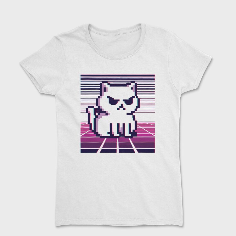Pixel White Cat, Дамска Тениска
