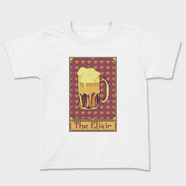Pixelart Tarot Card the Elixir, Kids' T-Shirt