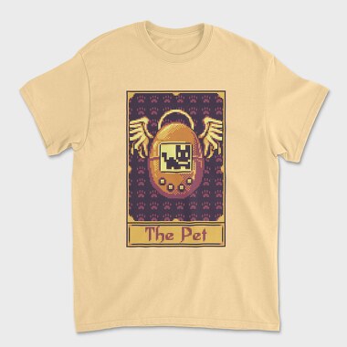 Pixelart Tarot Card the Pet, Unisex Men's T-Shirt