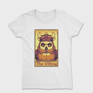Pixelart Tarot Card the Viking, Women's T-Shirt