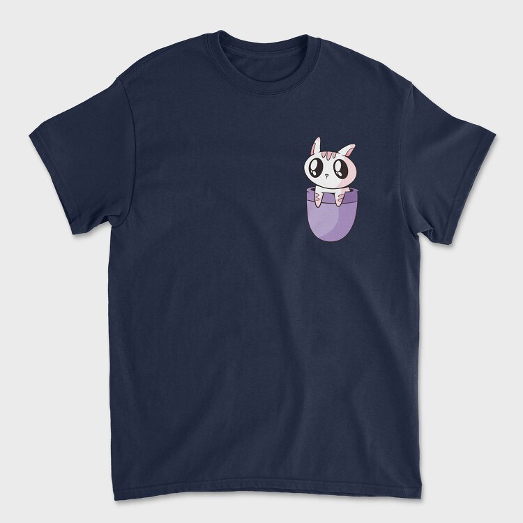 Pocket Cute Cat, Унисекс Мъжка Тениска
