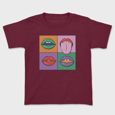 Kids' T-Shirt, Pop Lips