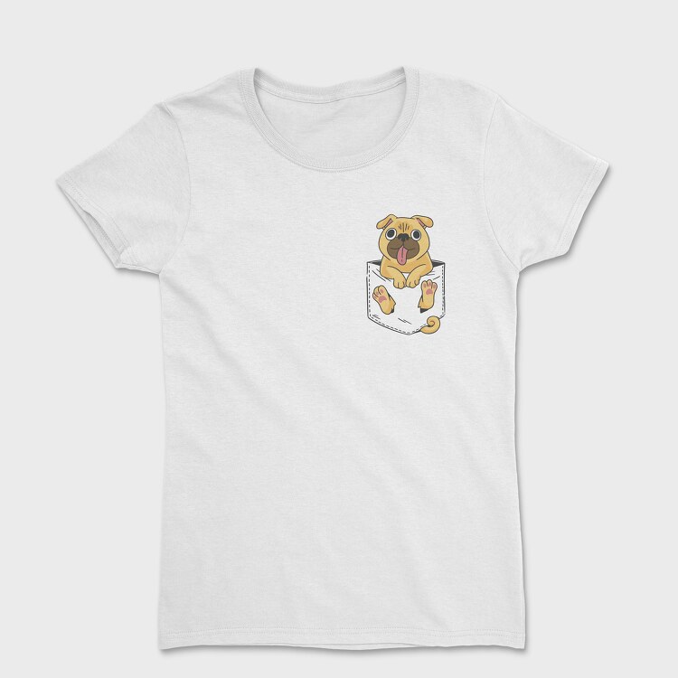 Pug in Pocket, Women's T-Shirt