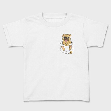 Pug in Pocket, Kids' T-Shirt