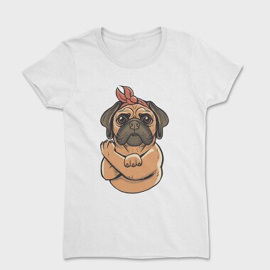 Women's T-Shirt, Pug Strong Woman