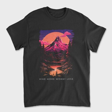 Purple Mountain Hike, Unisex Men's T-Shirt