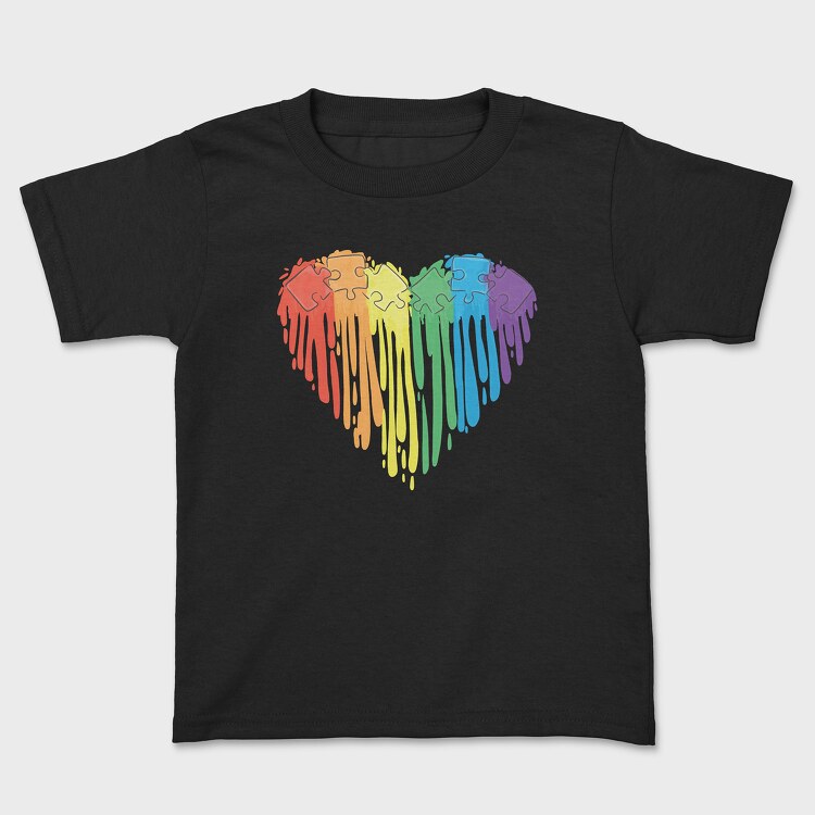 Puzzle Rainbow Paint, Kids' T-Shirt