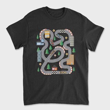 Race Track, Унисекс Мъжка Тениска