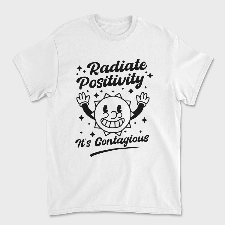Radiate Positivity Contagious, Унисекс Мъжка Тениска