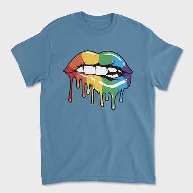 Rainbow Lips, Unisex Men's T-Shirt