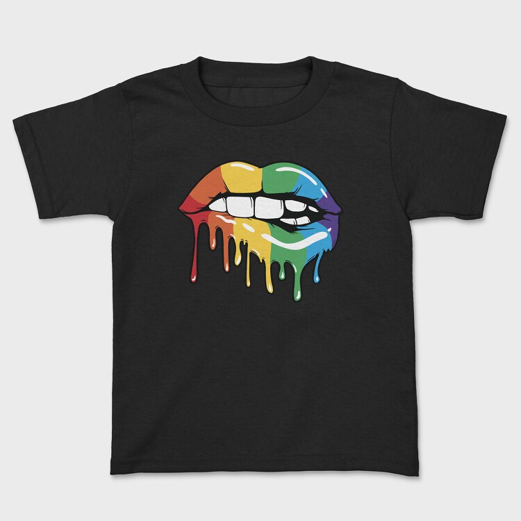 Rainbow Lips, Kids' T-Shirt