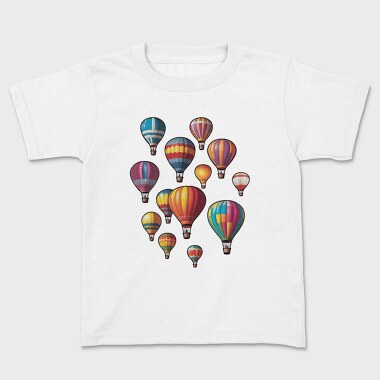 Hot Balloons, Kids' T-Shirt
