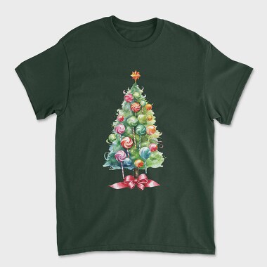 Candy Christmas Tree, Unisex Men's T-Shirt