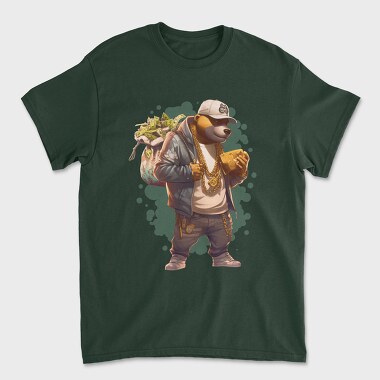Gangster Bear Money Gold, Unisex Men's T-Shirt