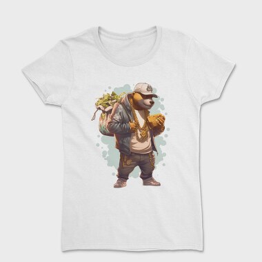Gangster Bear Money Gold, Women's T-Shirt