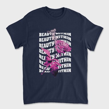 Glitter Fire Rose, Unisex Men's T-Shirt