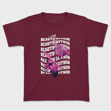 Glitter Fire Rose, Kids' T-Shirt