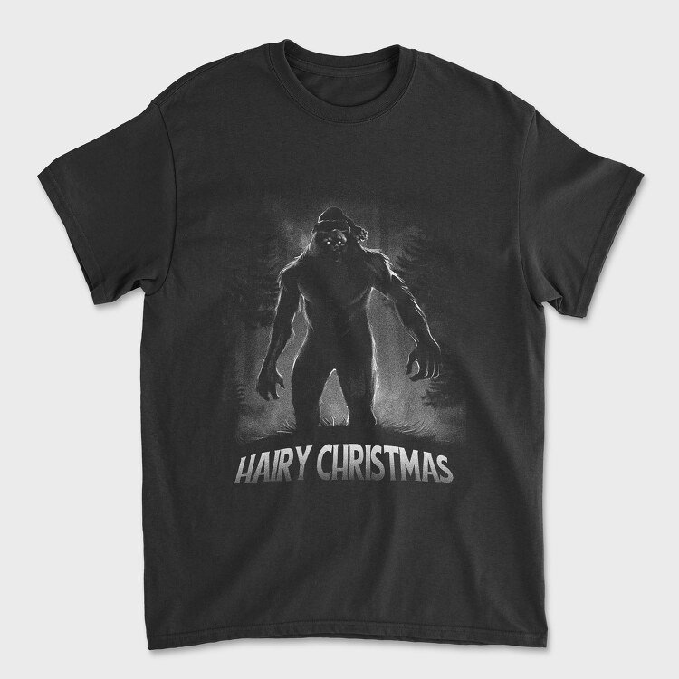 Hairy Christmas Bigfoot, Unisex Men's T-Shirt