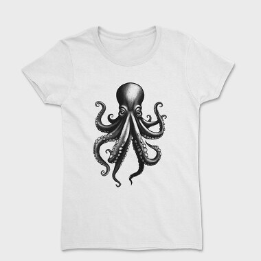 Octopus Monochrome, Women's T-Shirt