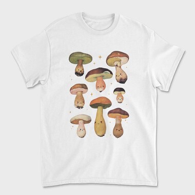 Poster Mushrooms, Unisex Men's T-Shirt
