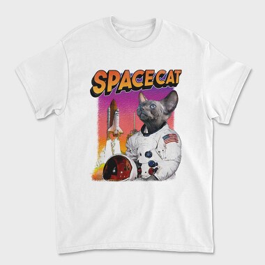 Space Sphynx Cat Astronaut, Унисекс Мъжка Тениска