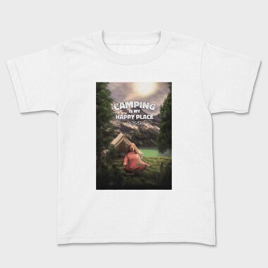 Yoga Camping, Kids' T-Shirt