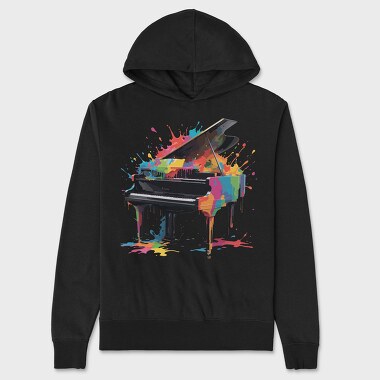 Piano Spalsh Colors, Unisex Men's Hoodie