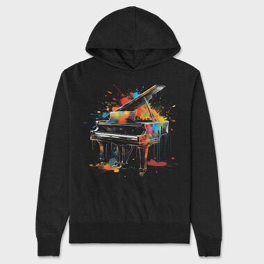 Piano, Unisex Men's Hoodie