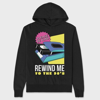Rewind Me to the 90 S, Unisex Men's Hoodie