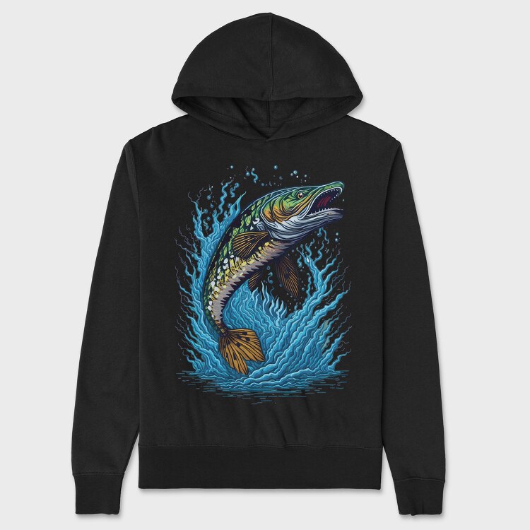 Pike Fish Jump, Унисекс Мъжко Суичър
