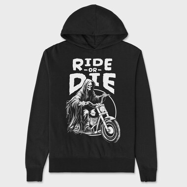 Ride or Die Monochrome, Unisex Men's Hoodie