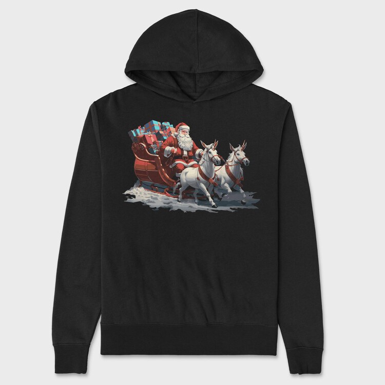 Santaclaus Christmas Sleigh, Унисекс Мъжко Суичър
