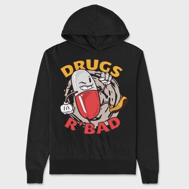 Drugs R' Bad, Unisex Men's Hoodie