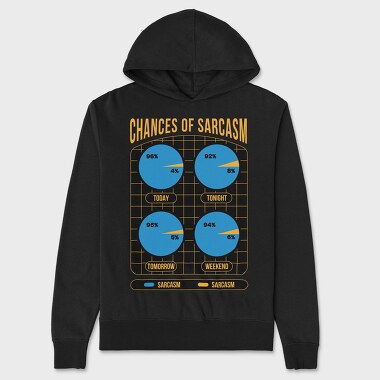 Sarcasm Chances, Unisex Men's Hoodie