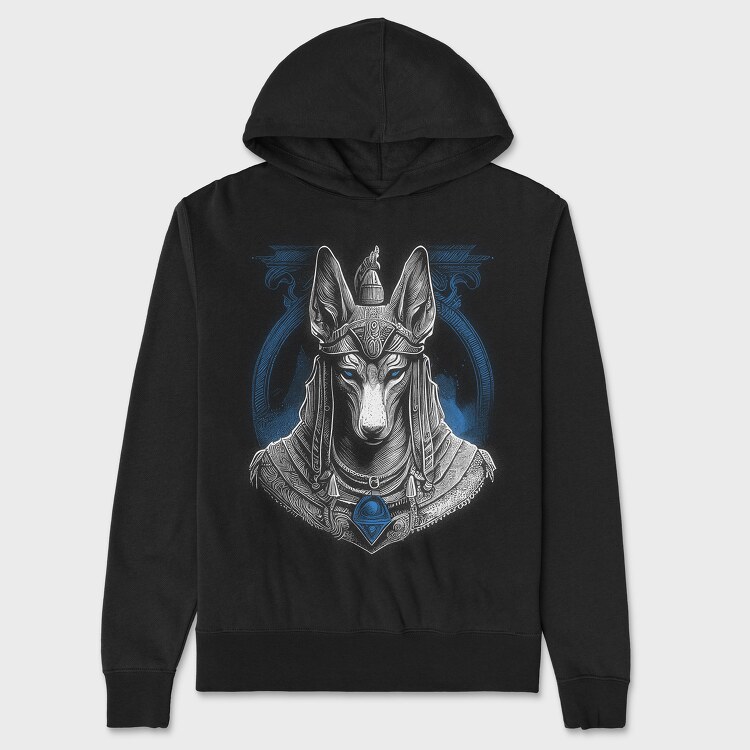 Anubis White, Unisex Men's Hoodie