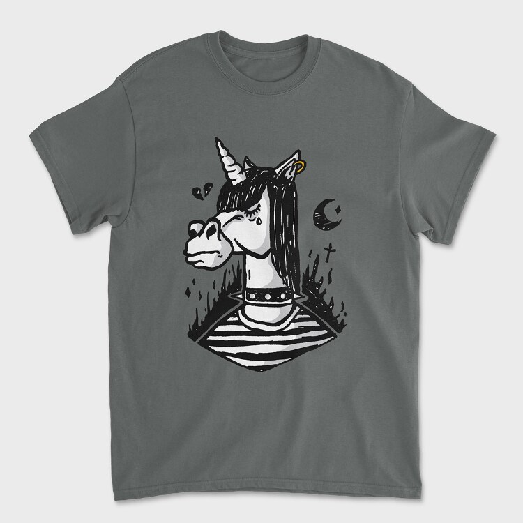Emo Unicorn, Unisex Men's T-Shirt