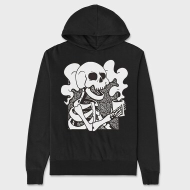 Skeleton Coffee, Unisex Men's Hoodie