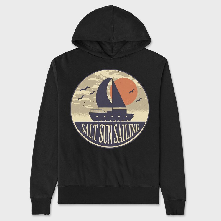 Salt Sun Sailing Boat, Unisex Men's Hoodie
